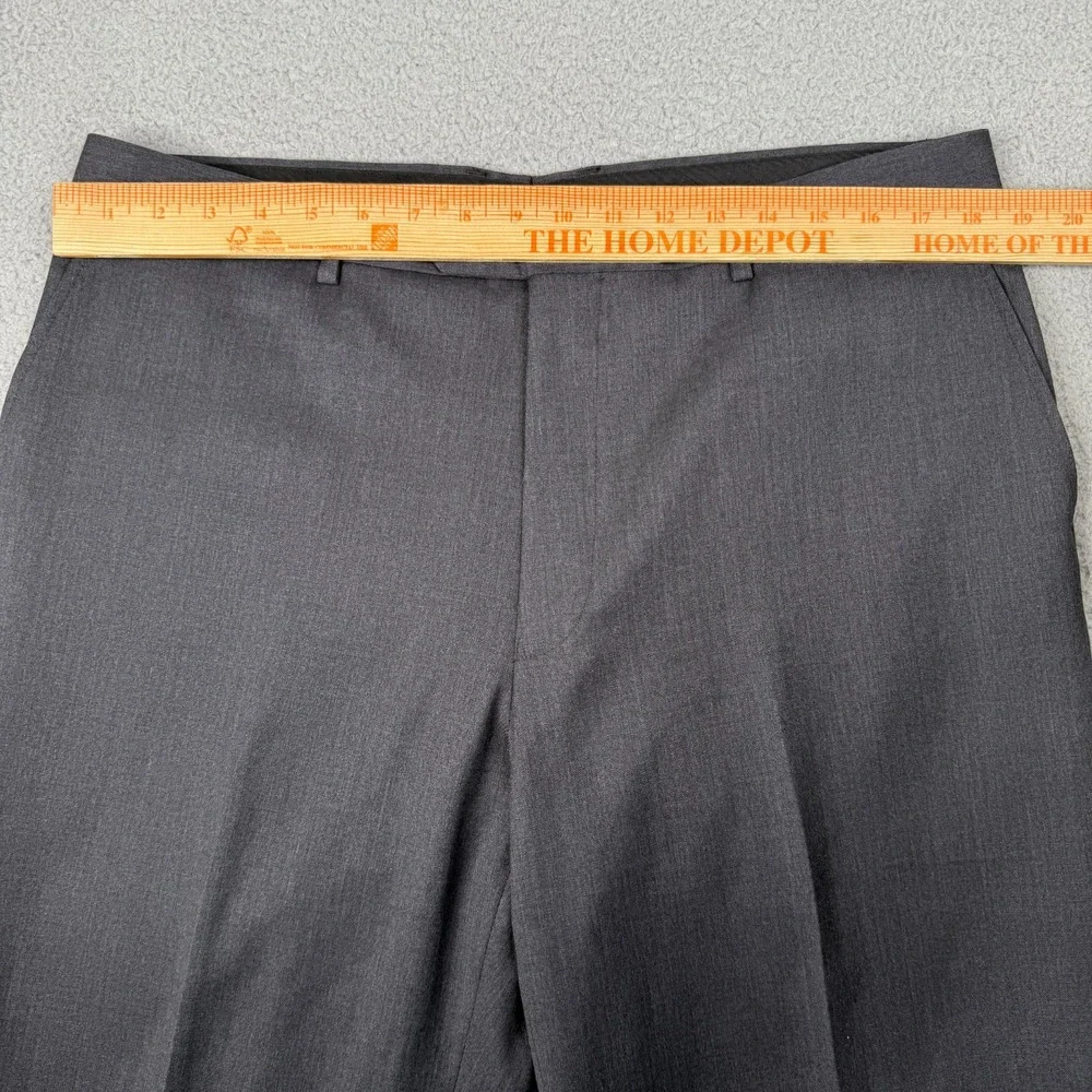 Jos A Bank Executive Suit Mens 44L 38W Charcoal Gray 100% Wool Tailored Fit